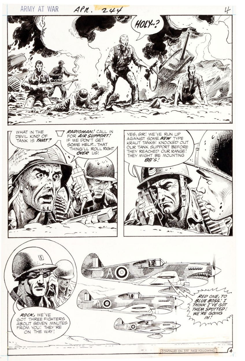 Russ Heath OAAW 244 p4, in Dan Hampton's DC Silver & Bronze war stuff ...