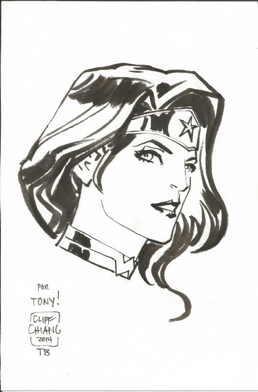 wonder woman - cliff chiang, in tony braithwaite's thought bubble 2014 ...