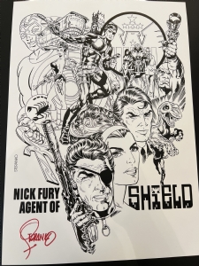 Nick Fury Agent of Shield print signed by Jim Steranko NYCC 2023, Comic Art