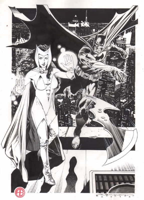 Batman and Scarlet Witch by Alessandro Bocci, in Jens Walter's Batman  and... Comic Art Gallery Room