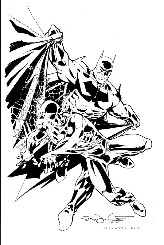 Batman And Spider-man 2099 By Rick Leonardi, In Jens Walter's Batman 