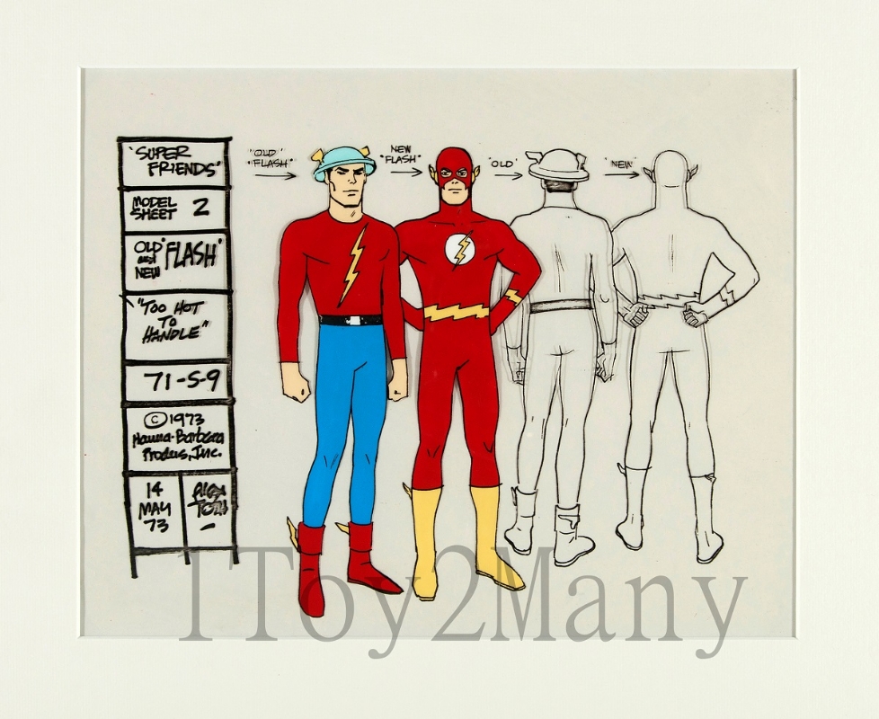 Super Friends - Season One Model Sheet - The Flash - Alex Toth, in Sean  Rutan's Original Animation Comic Art Gallery Room