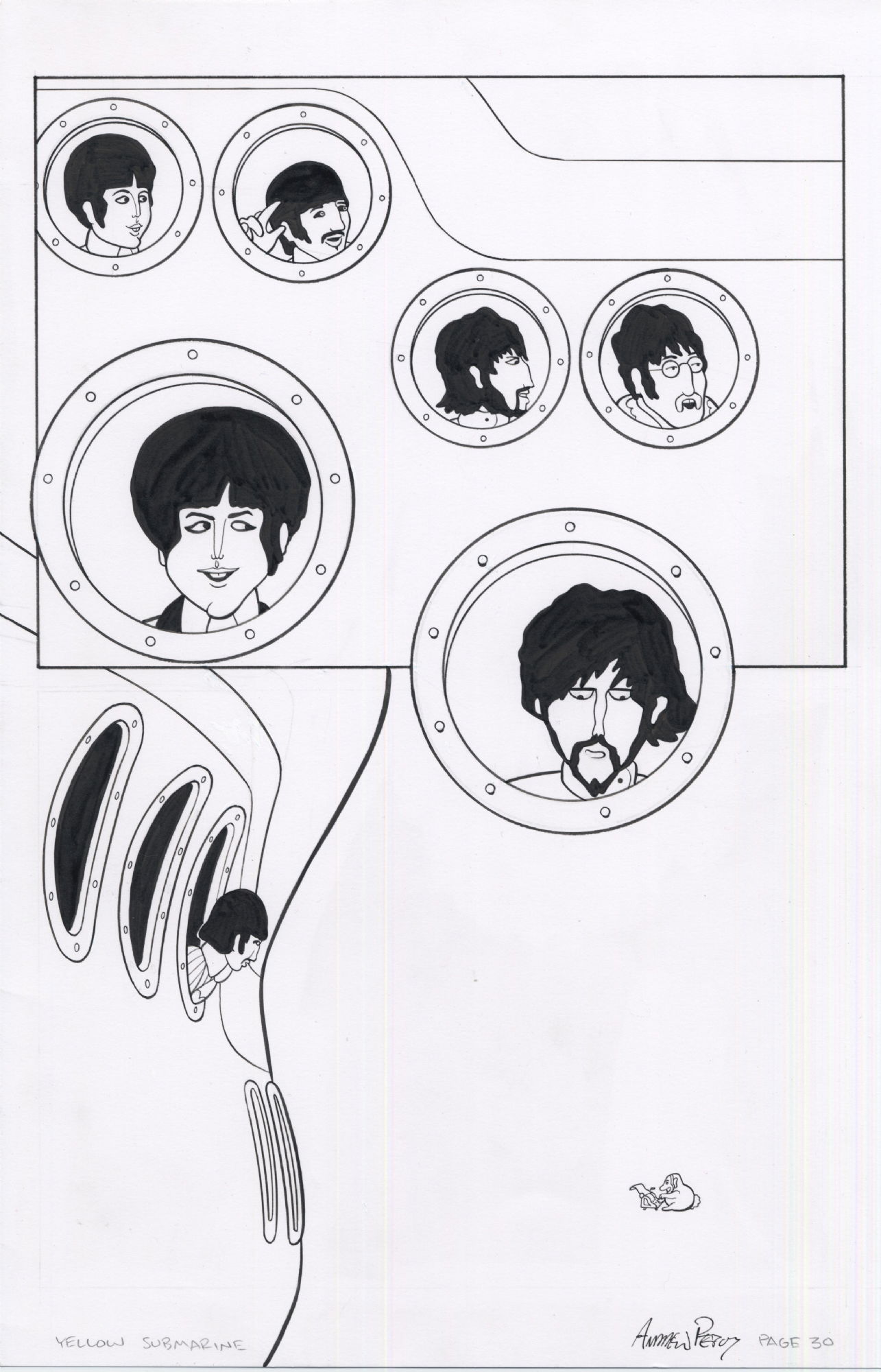 The Beatles Yellow Submarine Gn Page 30 In Bill Morrison S Beatles Yellow Submarine Graphic Novel Comic Art Gallery Room