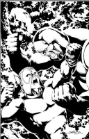 Orion Vs Darkseid commission sample - Daniel HDR Comic Art