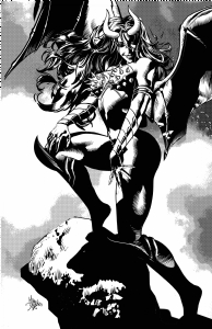 Hellwitch: Bitchcraft #1 cover AP by Mike Deodato, Comic Art