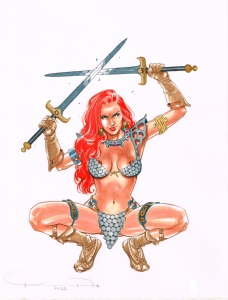 Red Sonja 1 Illo by Renato Arlem Comic Art