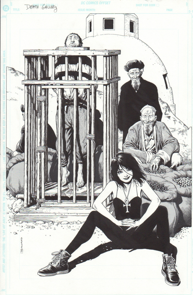 Death Gallery pin up by Brian Bolland, in Joseph Melchior's Brian