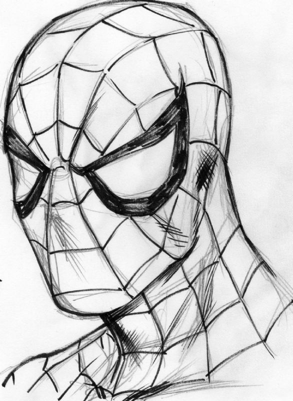 Spider Man Pencil Sketch Drawings