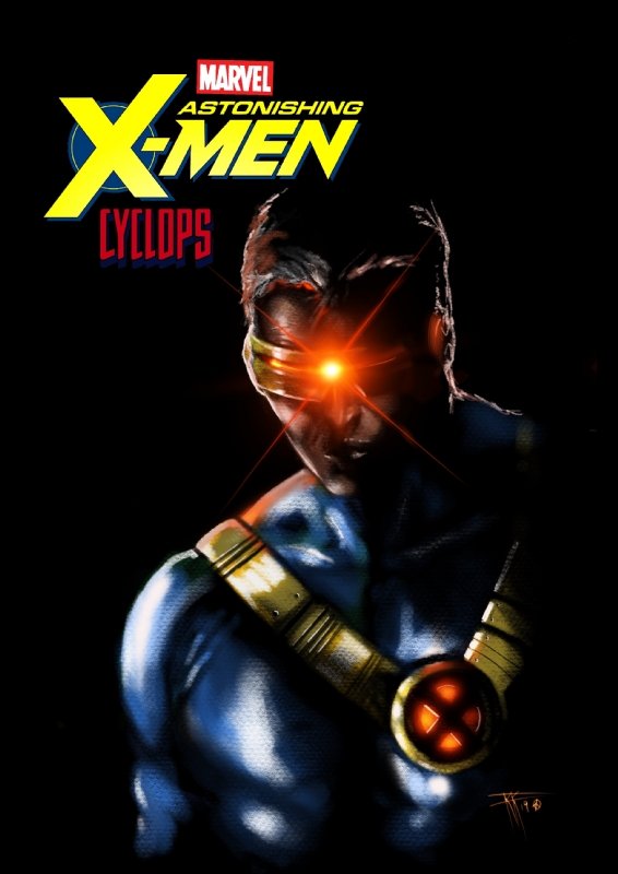 Cyclops X Men Anthony Darr In Ivan Solim S Acrylic Ink Art Comic
