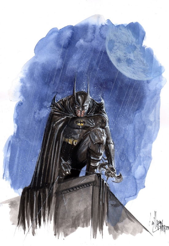 Batman (The dark knight) Anthony Darr, in Ivan solim's Acrylic ink art ...