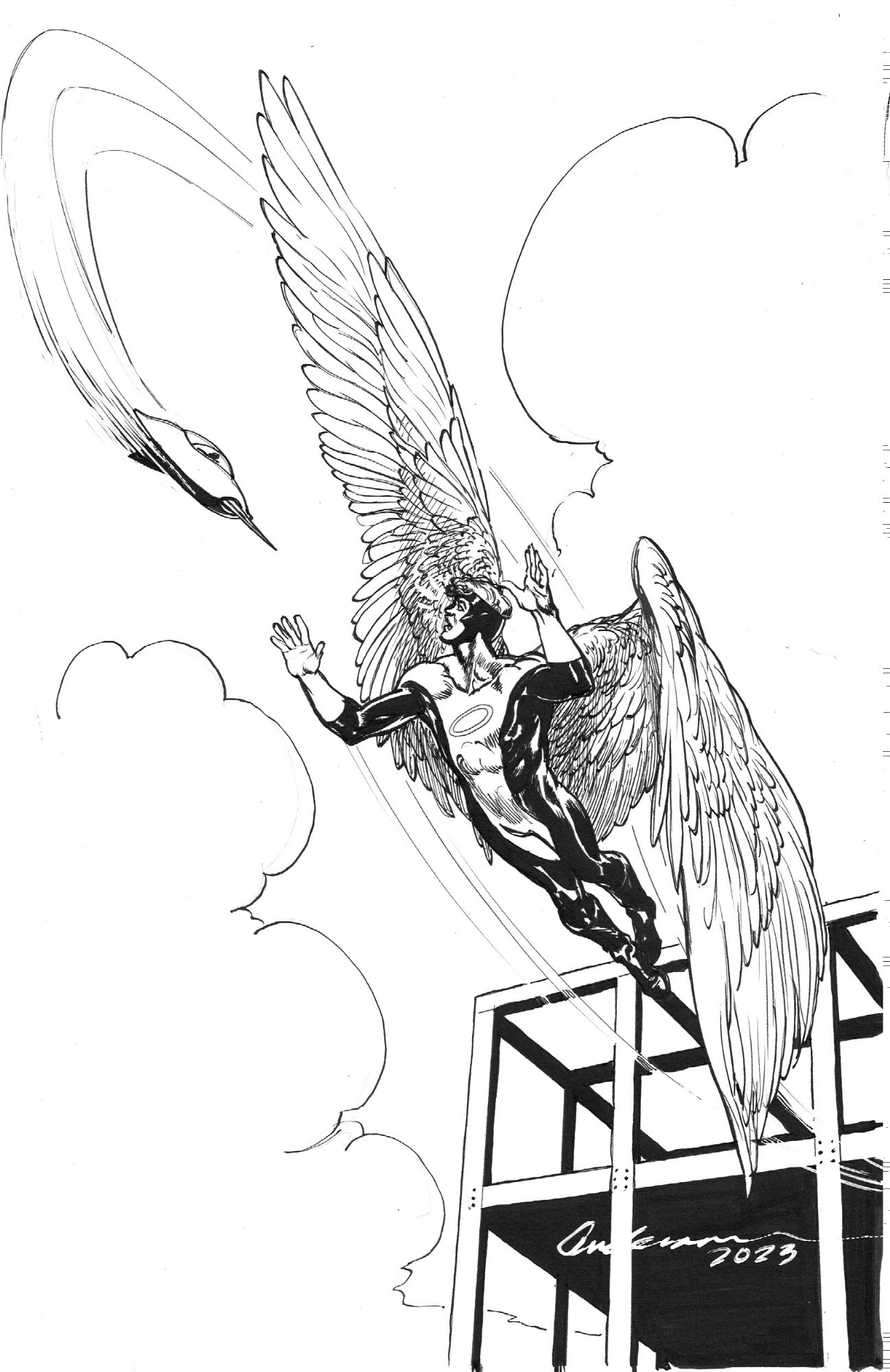 Angel By Brent Anderson, In Leonard Richman's X-men & X-ladies Comic 