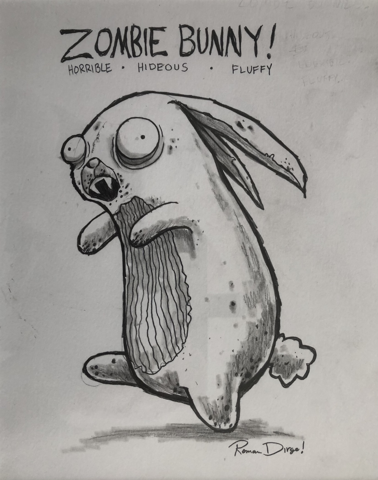 Roman Dirge - Zombie Bunny, in Daniel Ashton's Sketches