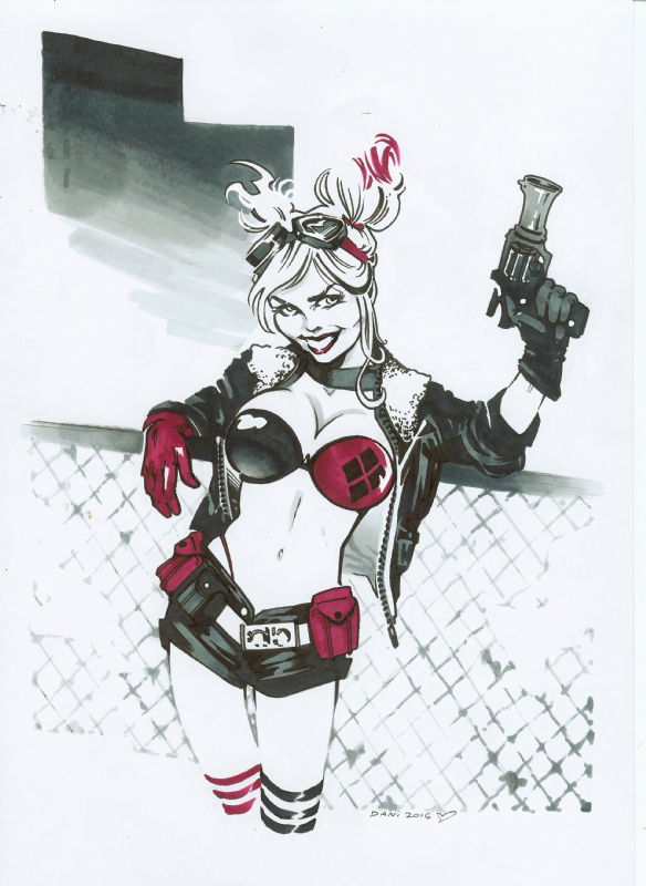 Harley Quinn Dc Bombshell By Dani In John Pottens Dc Bombshells 2016 Comic Art Gallery Room