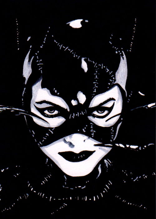 Catwoman Sketch Card, In Peter Simeti's Sketch Cards Comic Art Gallery Room