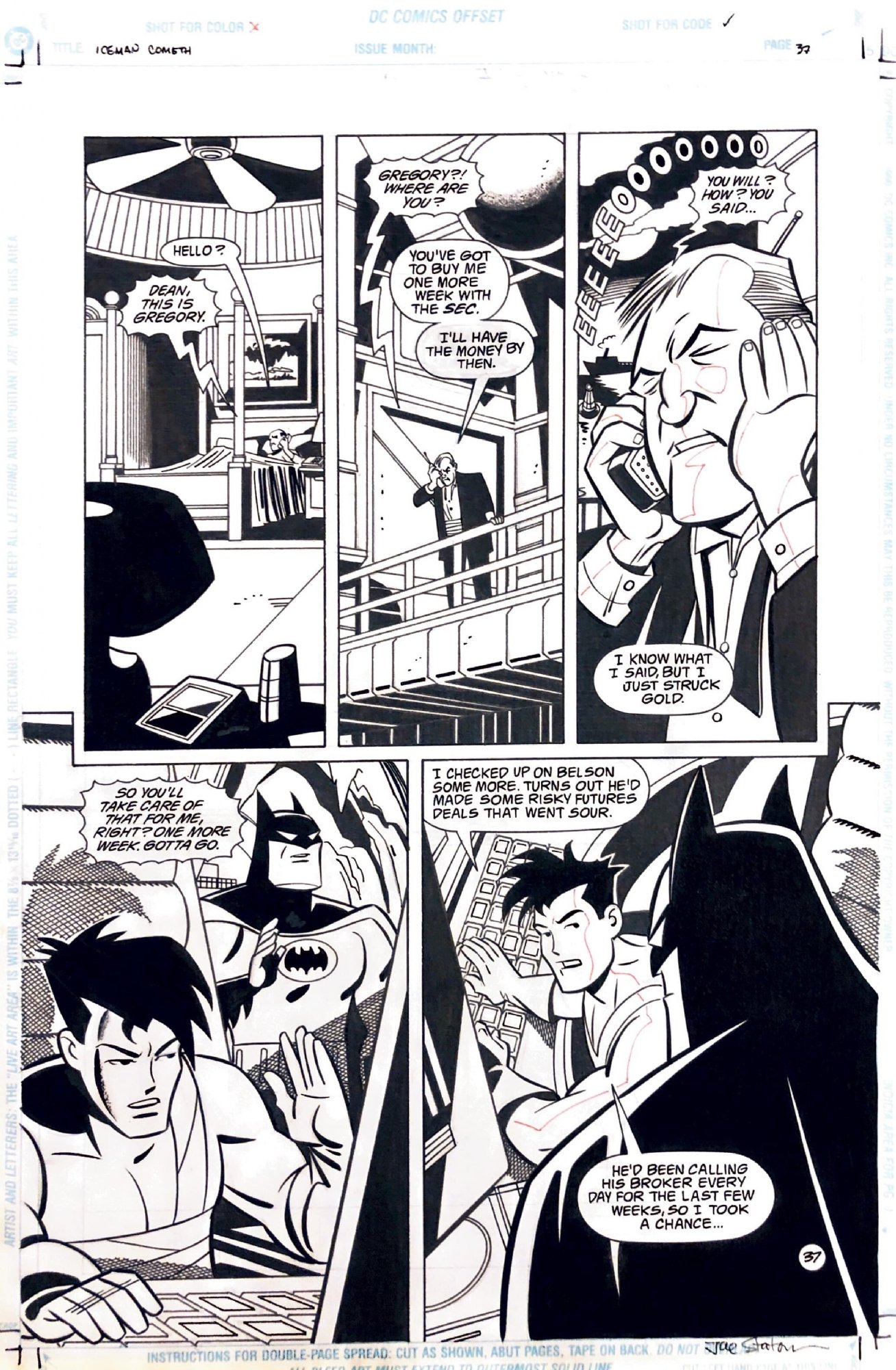 Batman and Robin Adventures: Sub Zero #1 p 37, in Scott Spilky's Batman  Adventures Books Comic Art Gallery Room