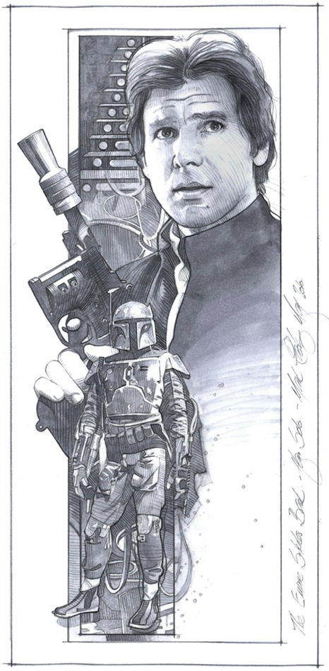 Han Solo - Celebration 5 art panel, in Mark Raats's Star Wars Comic Art ...