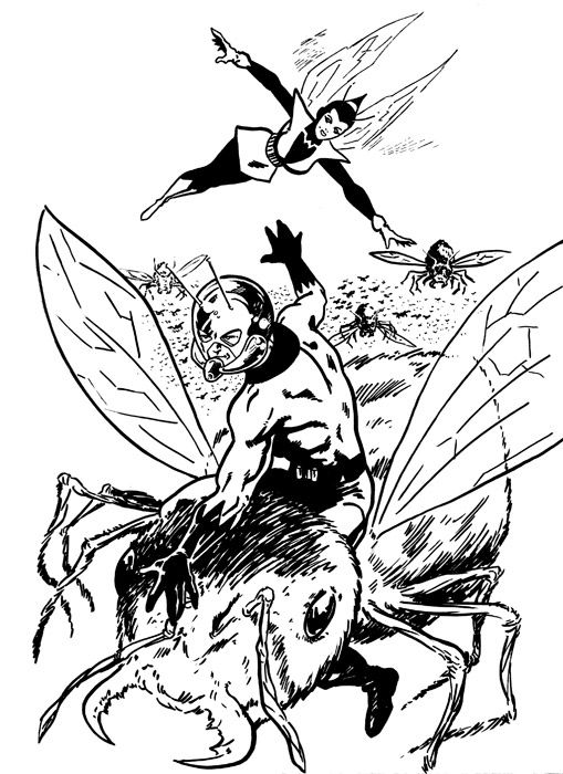 Ant Man And Wasp In Thomas Crielly S Marvel Characters Comic Art Gallery Room