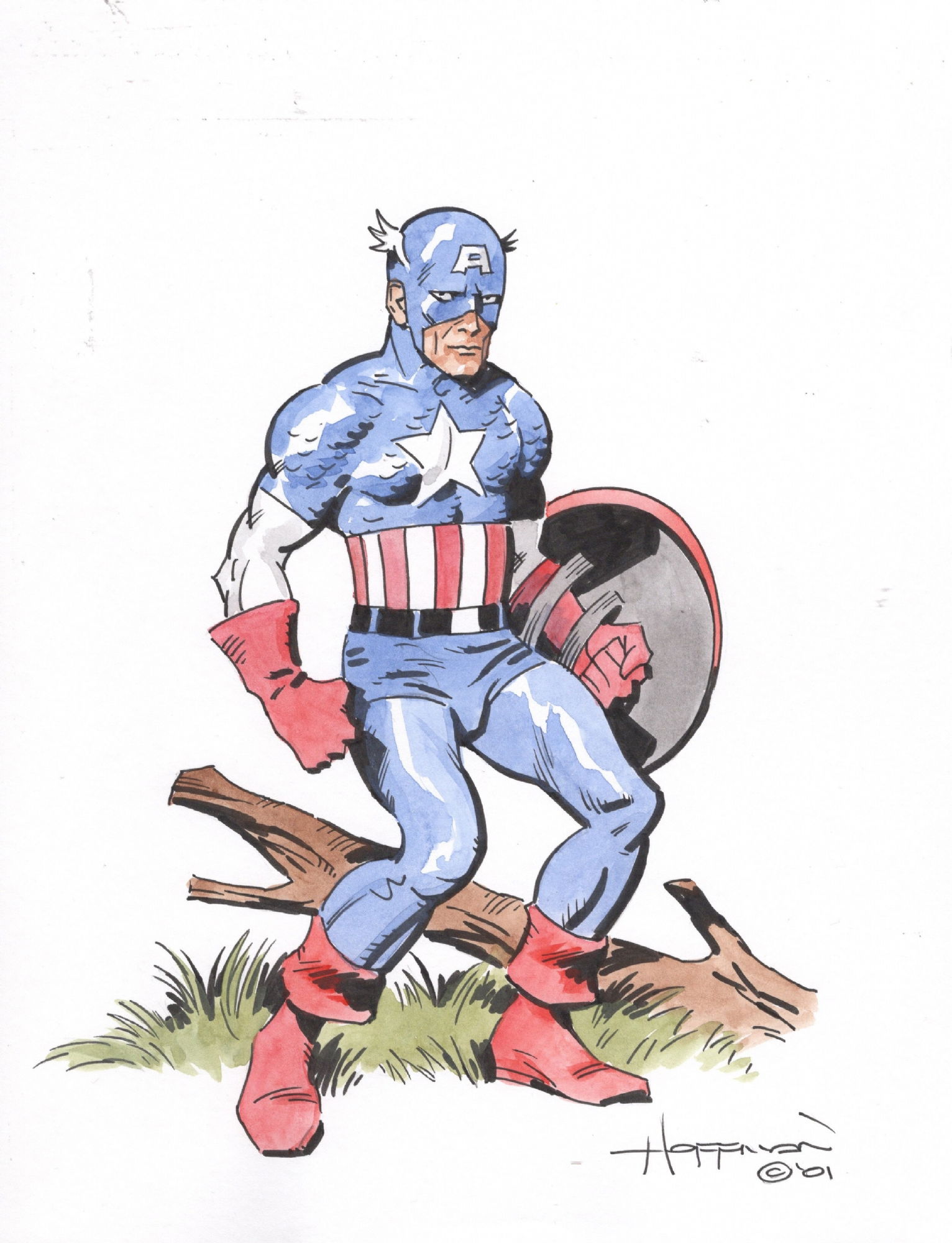 Captain America by Hoffman, in Greg McKee's Mike Hoffman Comic Art ...