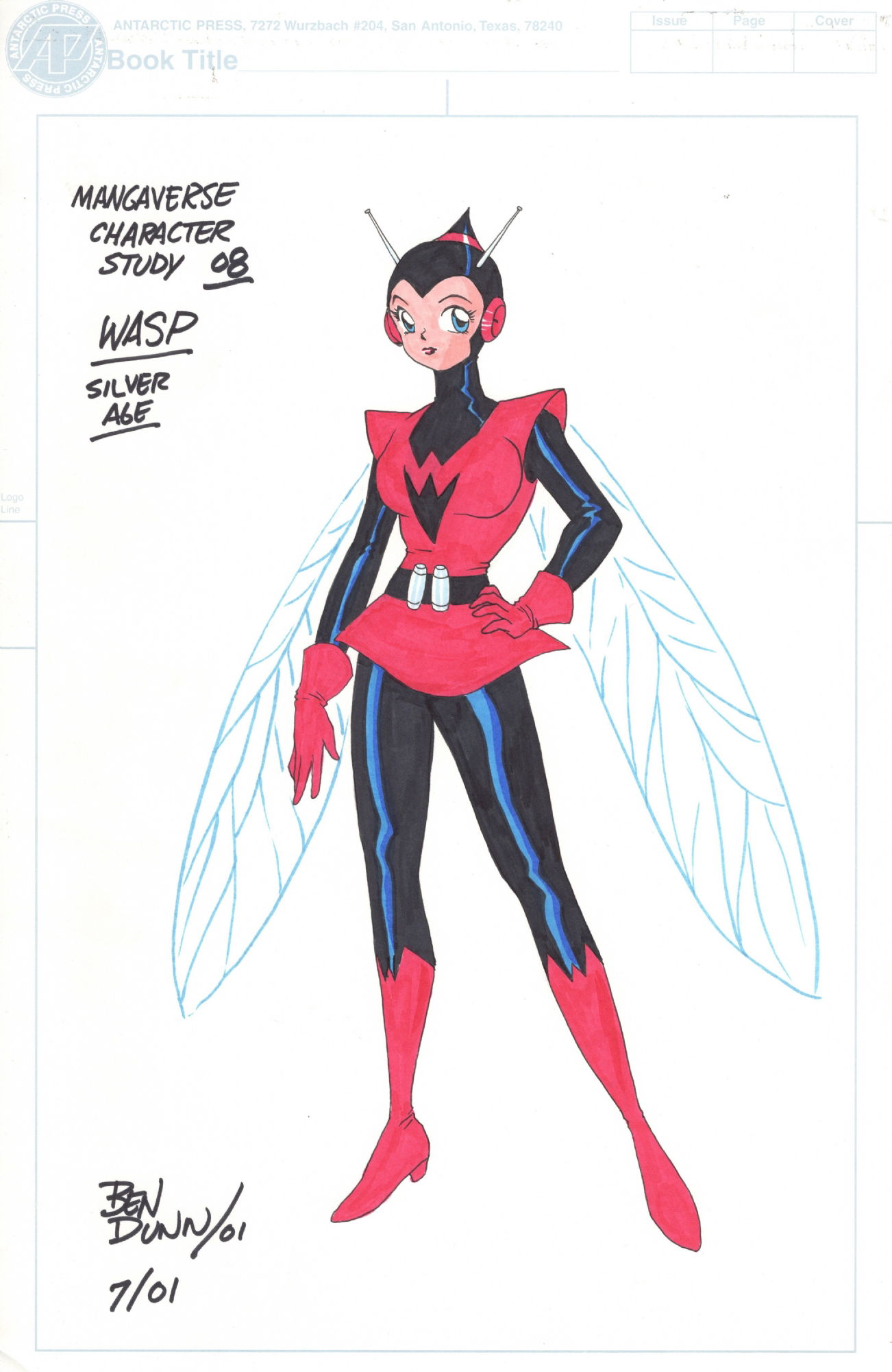 Wasp by Ben Dunn, in Greg McKee's Ben Dunn Comic Art Gallery Room