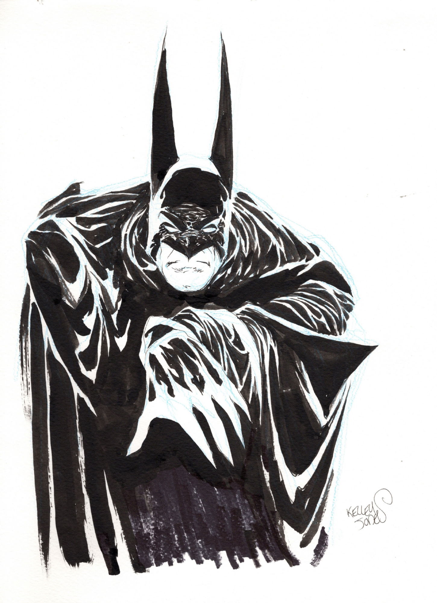 Batman Commands, in Greg McKee's Kelley Jones Comic Art Gallery Room