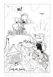 Popeye #97 cover recreation Comic Art