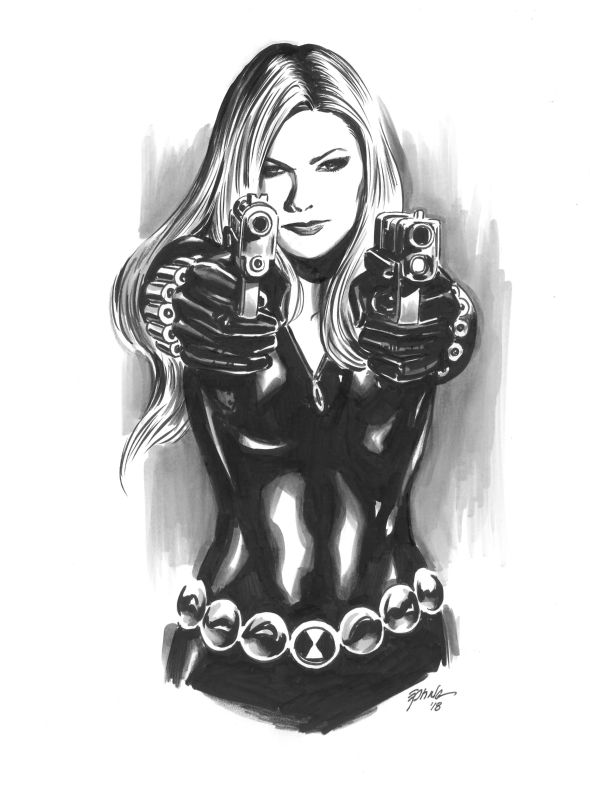 Black Widow By Steve Epting, In Jul-kha T's Con Sketches & Commissions 