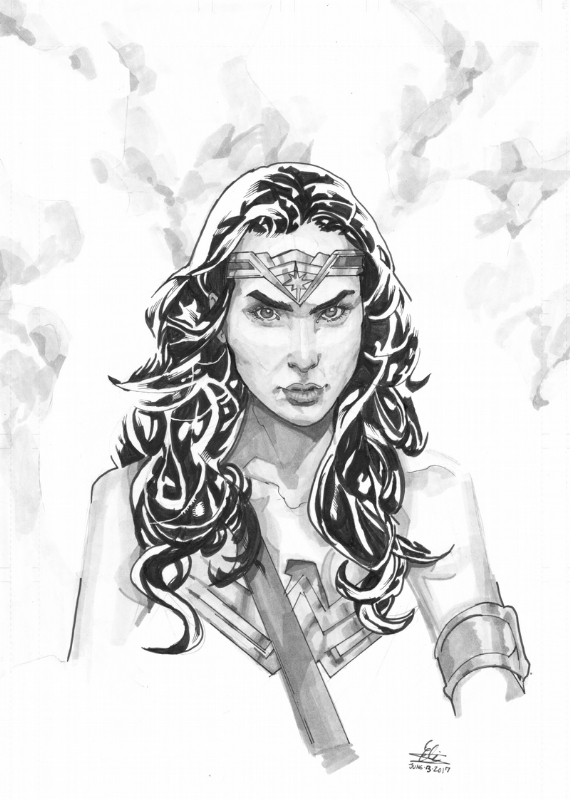Gal Gadot Wonder Woman painting Art Ultra Artistic Drawings  Illustration HD wallpaper  Peakpx