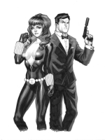 From Marvel, With Love: James Bond and Black Widow by Hoa Phong Comic Art