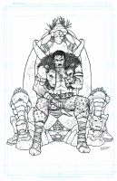 Kraven the Hunter claims the  Iron  Throne Comic Art