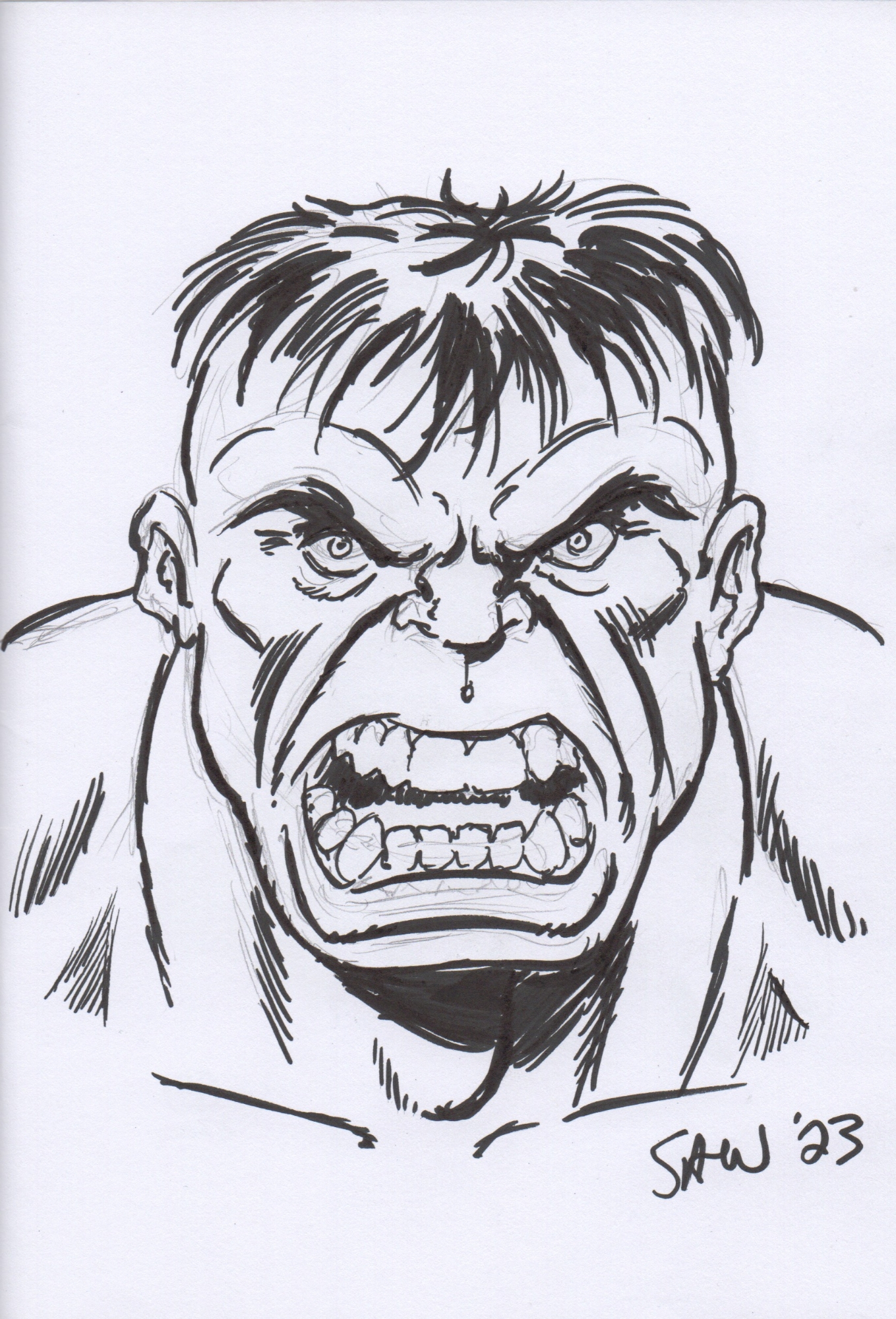 Drawing #Hulk (PROCESS / TUTORIAL) #Drawing — Steemit