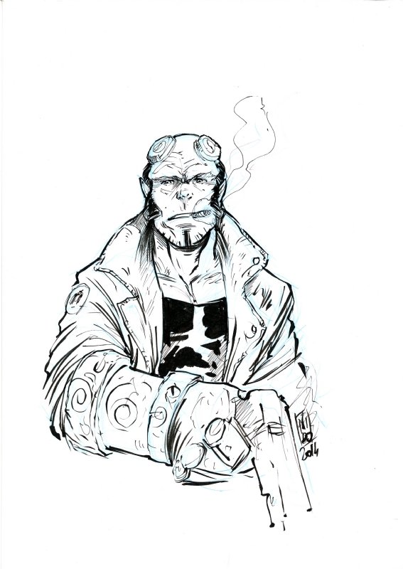 Hellboy by Nido, in benjaaman benjaaman's Sketch and Commission mostly ...