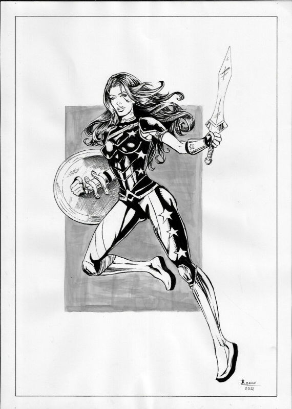 Donna Troy Ronan Vieira In Mickey Aldersons Donna Troy Comic Art Gallery Room 6540