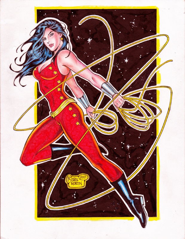 Donna Troy Commission Rodel Martin In Mickey Alderson S Donna Troy Comic Art Gallery Room