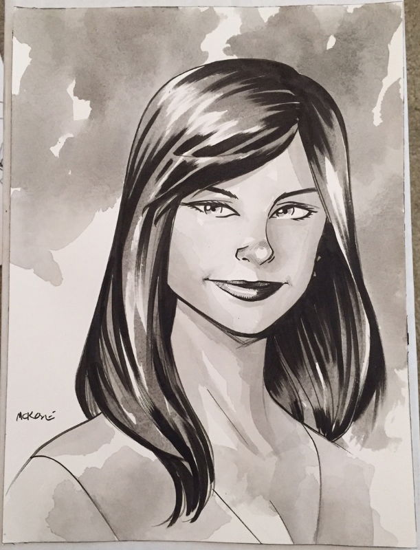 Donna Troy Sketch Mike Mckone In Mickey Alderson S Donna Troy Comic Art Gallery Room