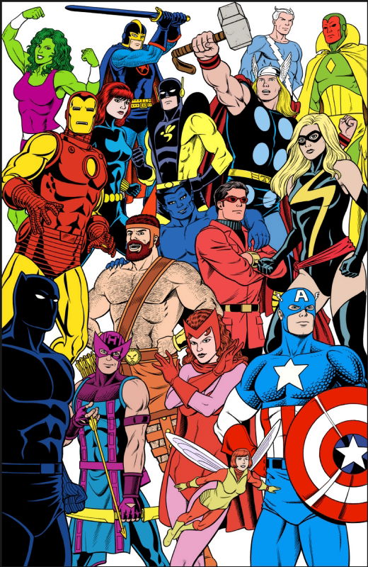 The Avengers by Brendon and Brian Fraim (Colored Version), in Rob ...