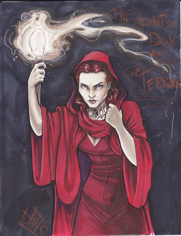 leje Udseende Inspiration Melisandre the Red Priestess (Game of Thrones) by Comfort Love, in Alan  Hamilton's Daenerys Targaryen and The Game of Thrones Comic Art Gallery Room