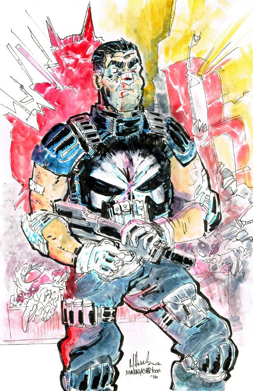 Punisher Tactical Gear, In Manuel Aguilera's Painted Commissions Comic 