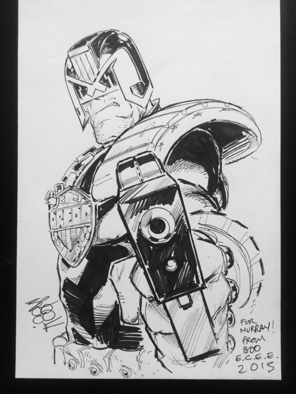 Judge Dredd By Boo Cook In Murray Gs Commissions And Published Art Comic Art Gallery Room