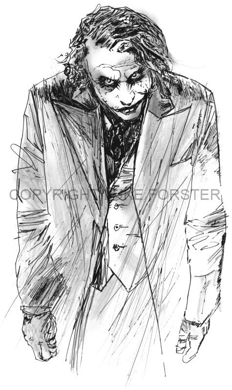 Drawings: Joker: Dark Knight by Sarah Horvat