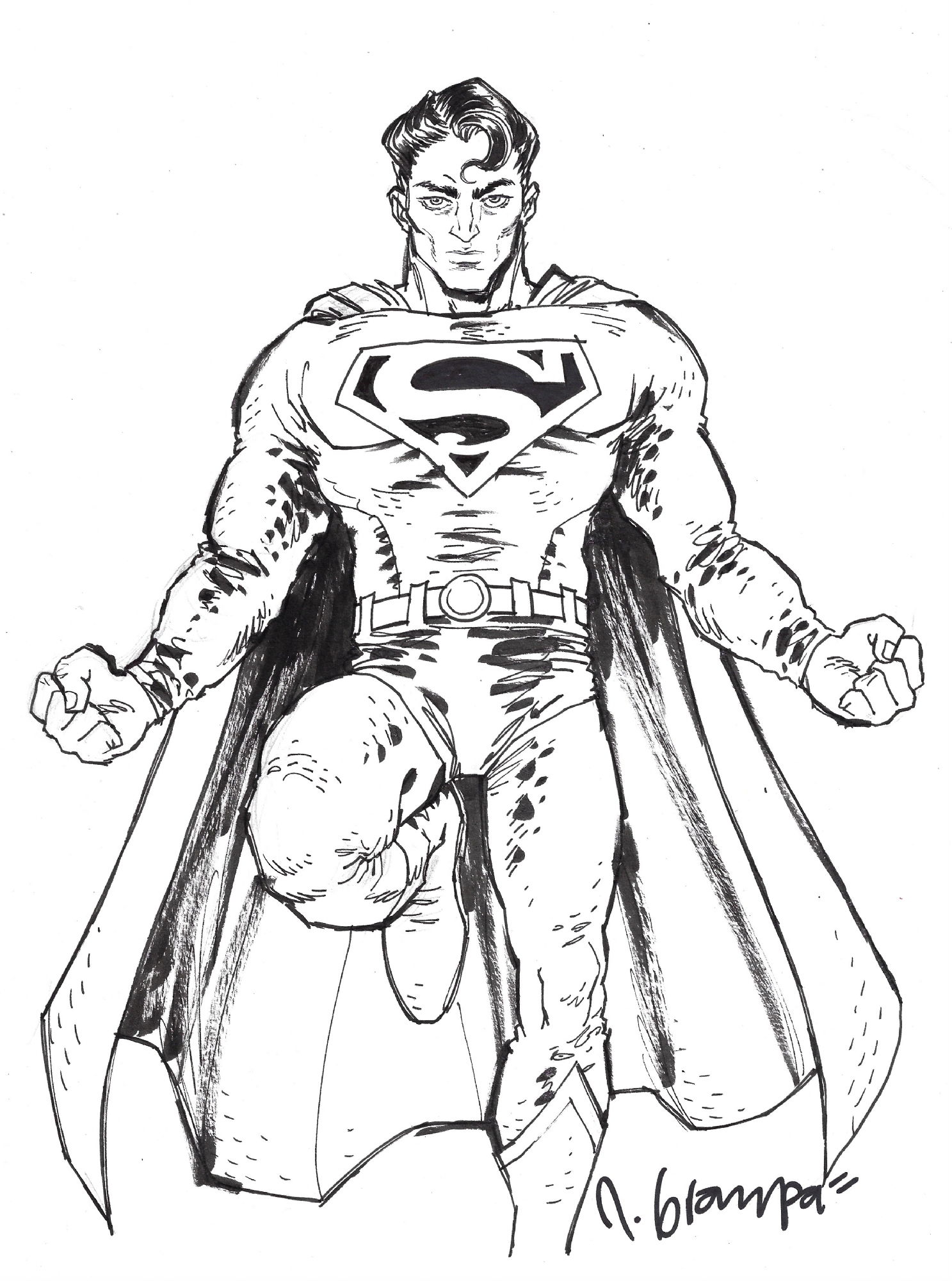 Superman By Rafael Grampa, In Matthew P's Superman Sketches Comic Art 