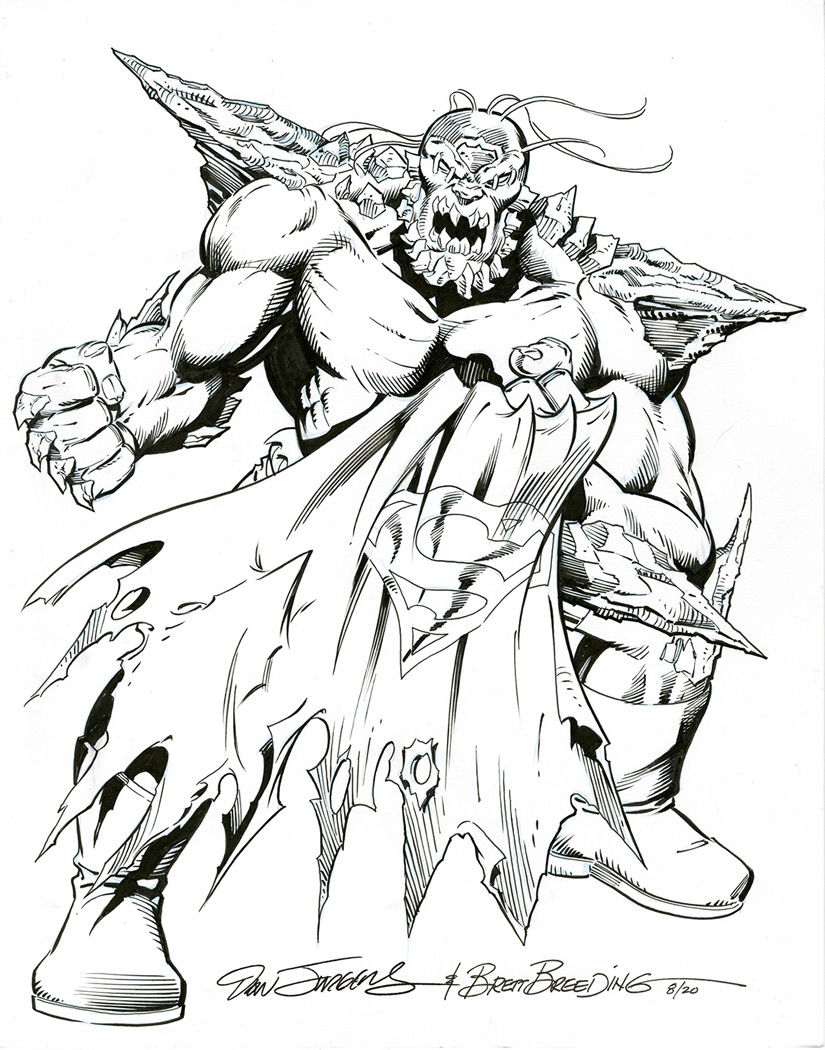 Doomsday By Dan Jurgens And Brett Breeding In Matthew P S Creator Commissions Comic Art Gallery Room