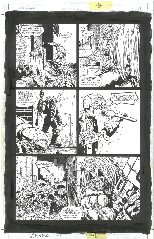 logik frygt Fortære Lobo/Mask #1 Page 19, in Matthew P's Doug Mahnke Comic Art Gallery Room