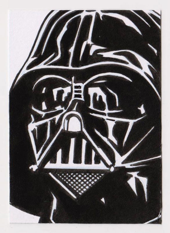 STARWARS DARTH VADER SKETCH CARD COMMISSION DAVID GOLDING 2016., in ...