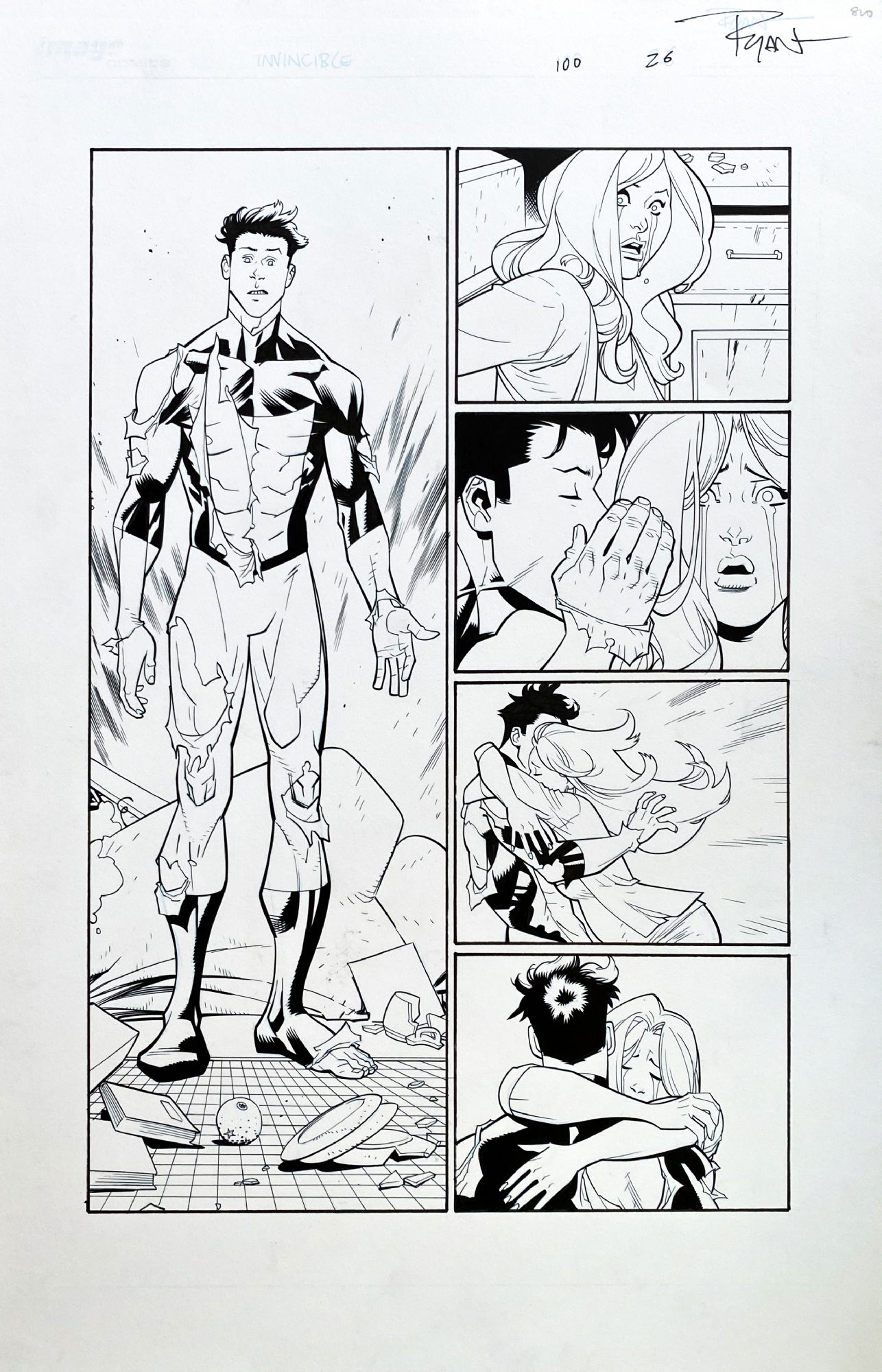 Ryan Ottley Invincible 100 Comic Cover Print, Signed by Artist — Mercer  Island Thrift Shop