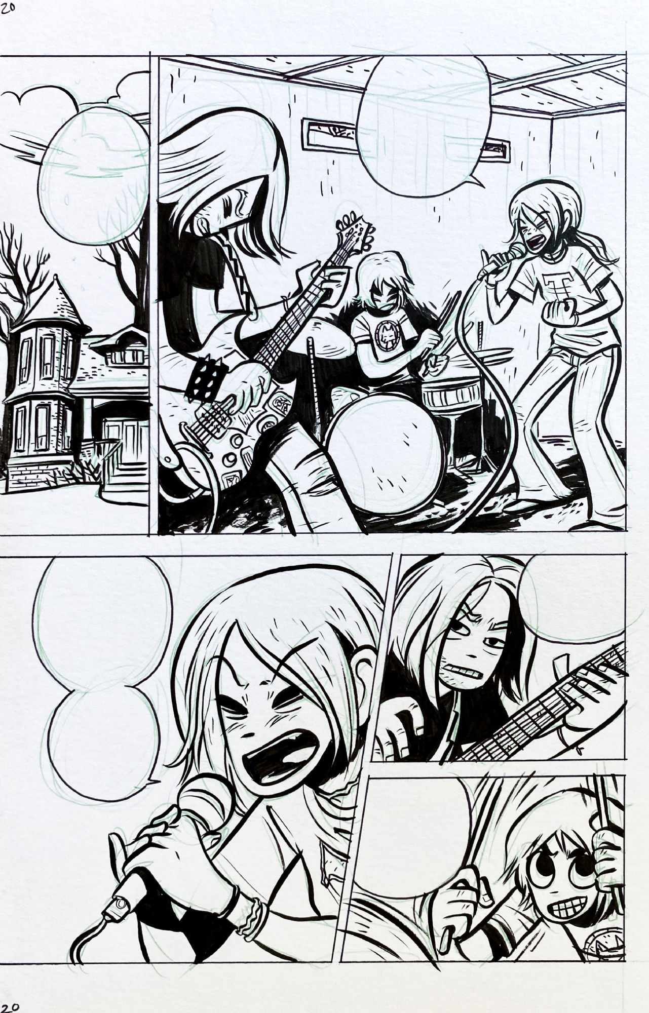 Scott Pilgrim 3 Page By Bryan Lee O Malley In E S S Public Collection Some Pieces Open To Sale Trade Comic Art Gallery Room