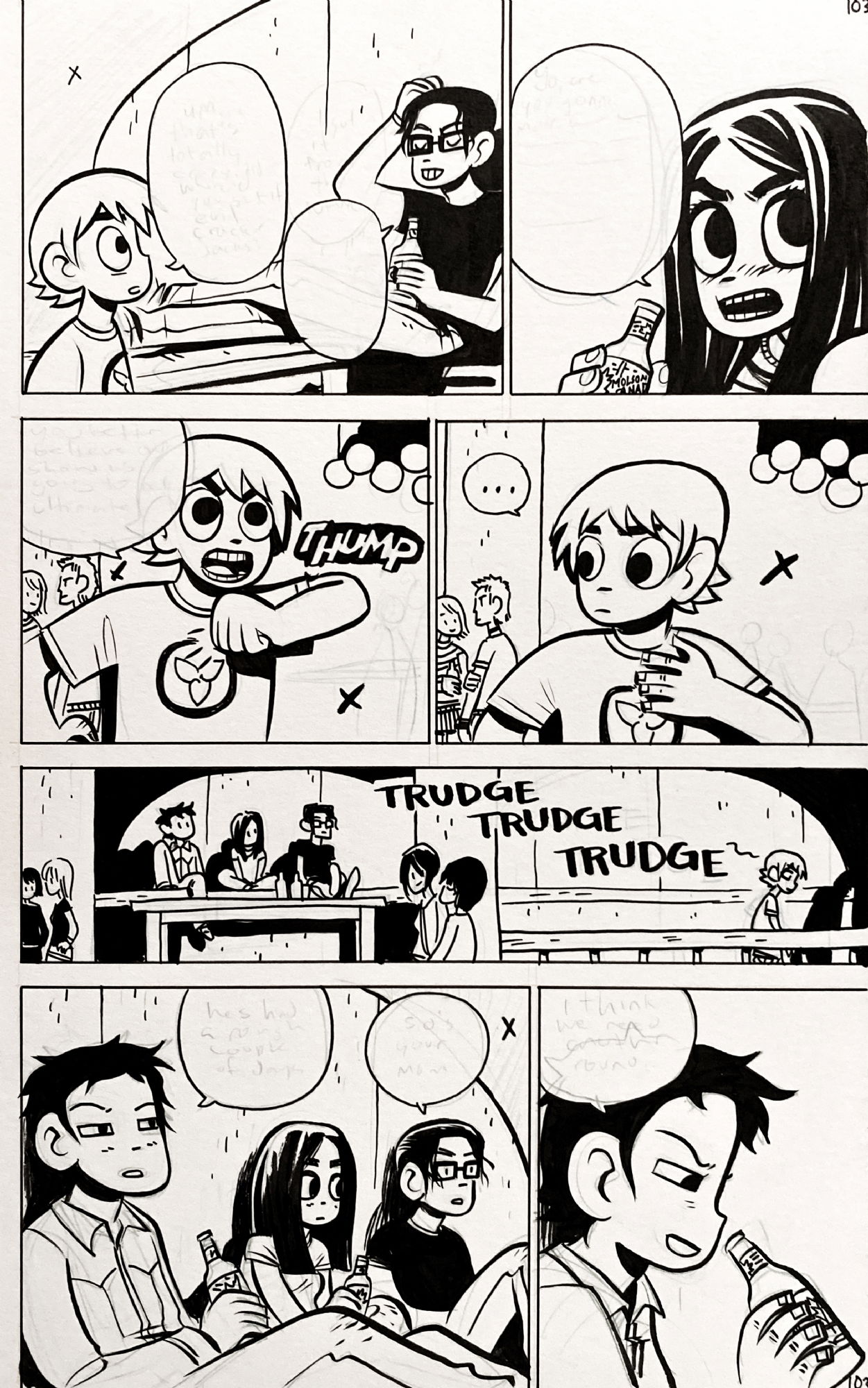 Scott Pilgrim And The Infinite Sadness Vol 3 Pg 103 By Bryan Lee O Malley In E S S Public Collection Some Pieces Open To Sale Trade Comic Art Gallery Room