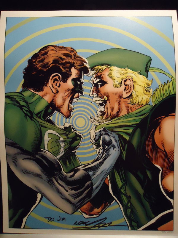 Green Arrow Green Lantern By Neal Adams In Jim Hannons Prints Comic Art Gallery Room 4049