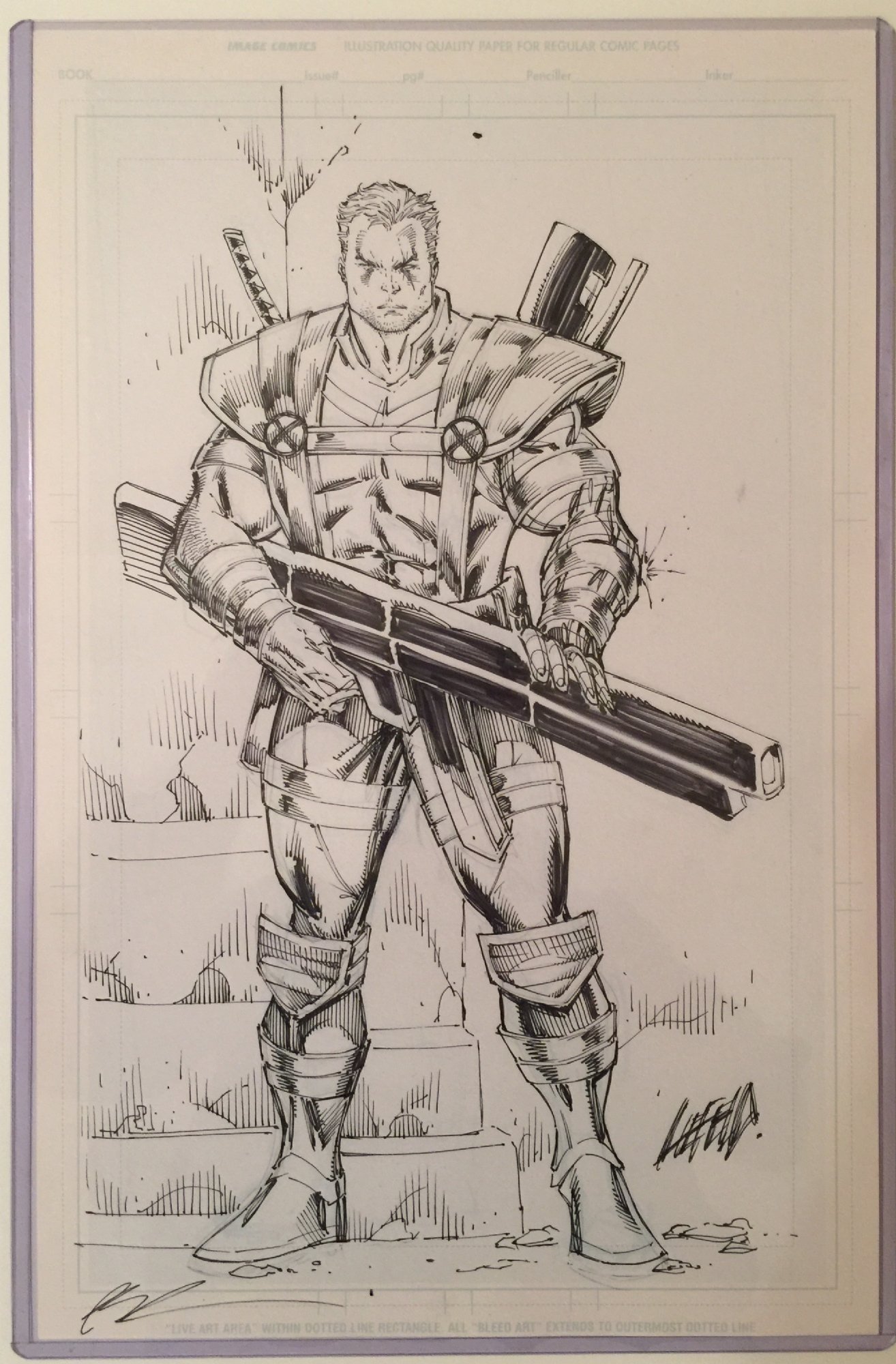 Rob Liefeld Cable convention sketch 2013, in Brian Lambert's New