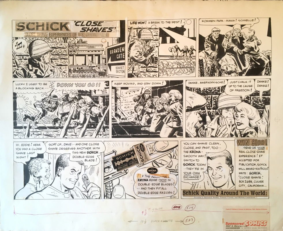 Download Alex Toth - Sponsored Comics Sunday Strip, in brisey art's 1) ALEX TOTH ROOM Comic Art Gallery Room