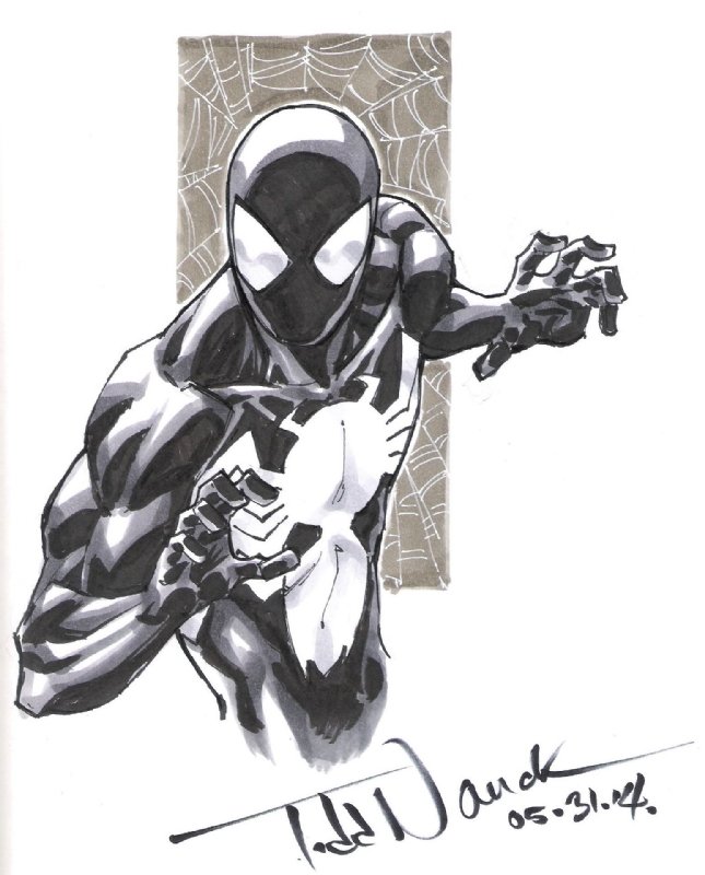 Symbiote SpiderMan by Todd Nauck, in Kevin Canlas's SpiderMan Comic